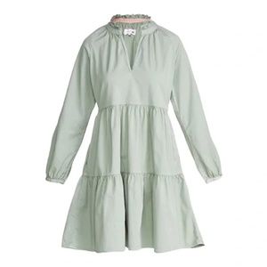 Sundry Sage Green Tiered Poplin Dress - NWT